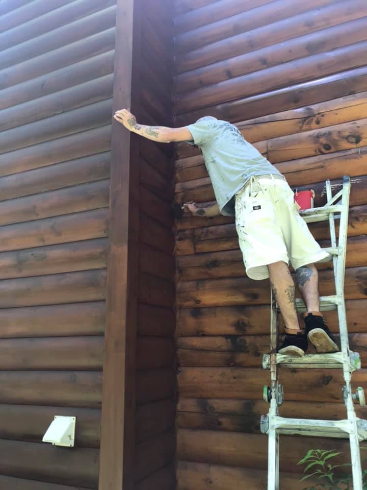 Log Home Staining Company in Glens Falls Near Lake George