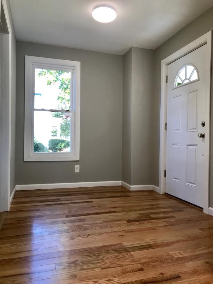 grey painting interior room