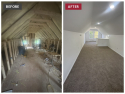 Attic – before & after – clean